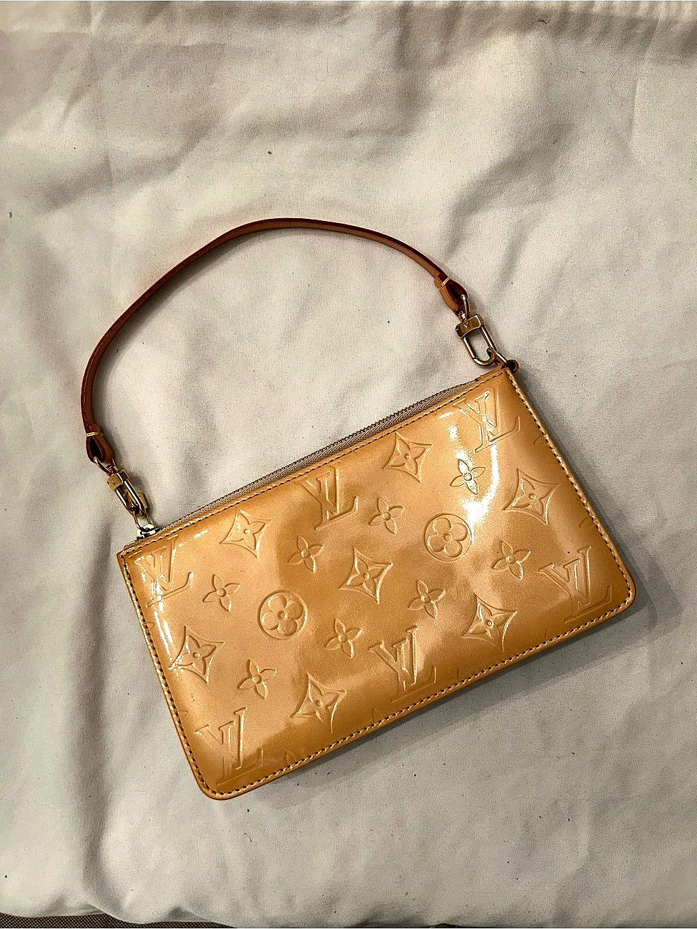 Louis Vuitton Monogram Vernis Pochette Accessoires Brown Mini Bag